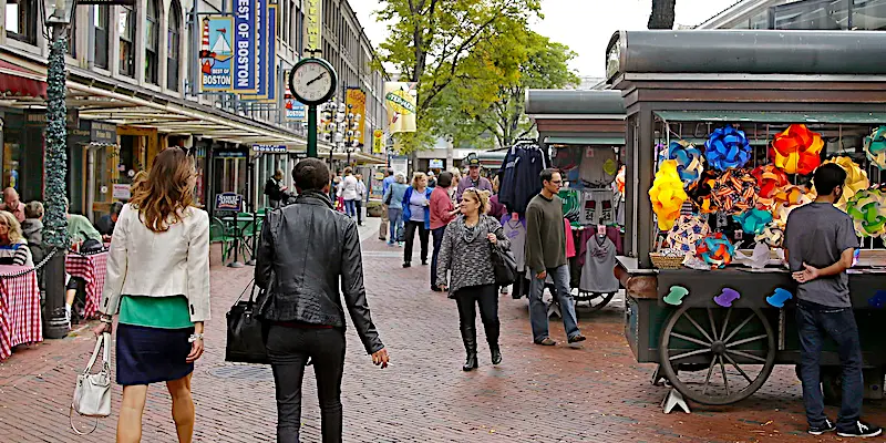 Faneuil Hall street carts Scenes from faneuil Hall