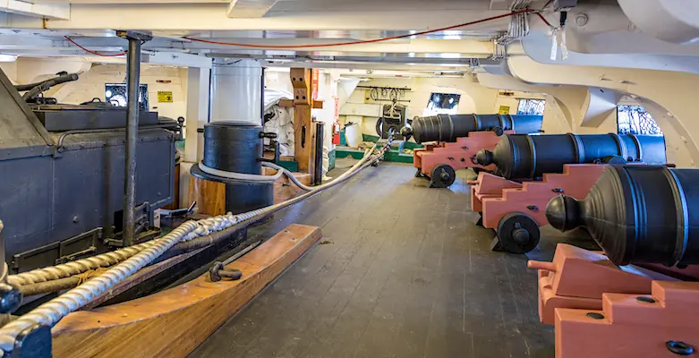 Below Decks with Cannons Scenes from the US Constitution