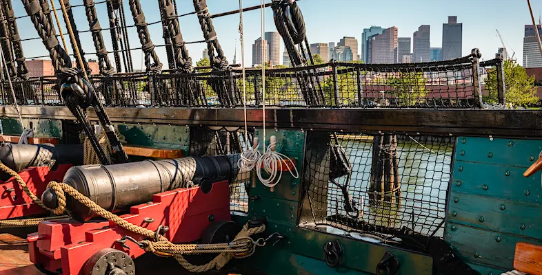 Deck with Canon Scenes from the USS Constitution